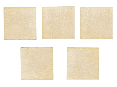 Scrapki Kwadraty Sklejka Drewniana Naturalne Dekor ECO 3 x 3cm 5 sztuk