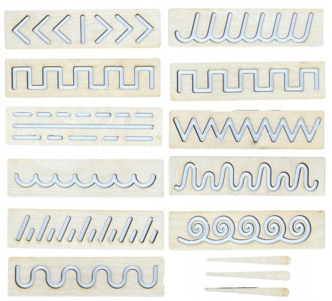 Tablice Grafomotoryczne Szlaczki Montessori Nauka Naturalne Ekologiczne