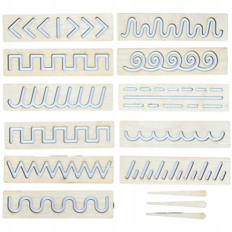 Tablice Grafomotoryczne Szlaczki Montessori Nauka Naturalne Ekologiczne