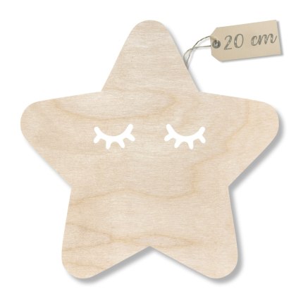 Ozdoba na Ścianę Dekoracja Ścienna Drewniana Gwiazdka Dekor Zawieszka 20cm