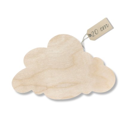 Ozdoba na Ścianę Dekoracja Ścienna Zawieszka Drewniana Dekor Chmura 20 cm