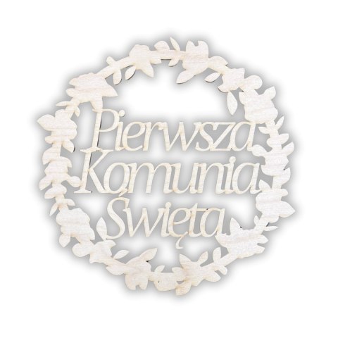 Pierwsza Komunia Święta Obręcz Drewniana Baza do Makramy Łapacza Wianek Eko