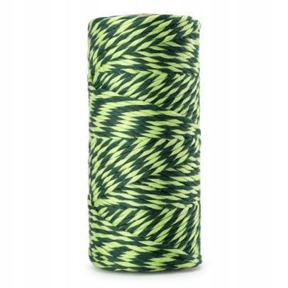 Sznurek do Makramy Bawełniany Skręcany Twist Limonka-Butelka ECO 20m 3mm Sznurek do Makramy Bawełniany Skręcany Twist Limonka-Butelka ECO 20m 3mm