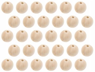 Koraliki Drewniane do Makramy Naturalne Ekologiczne Decoupage 10mm 30szt