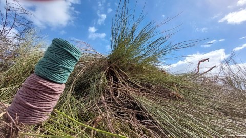 Sznurek Bawełniany do Makramy Skręcany Brązowy Zielony Koraliki Kółka ECO