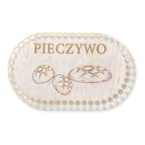 Baza Dno Spód Koszyczka do Koszyka Drewniana na Pieczywo Dekor Szydełko Eko