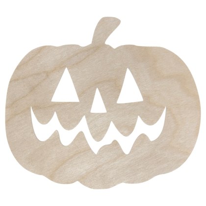 DYNIA HALLOWEEN Mała z Buźką Decoupage Dodatek Rękodzieło Ozdoba Drewniana