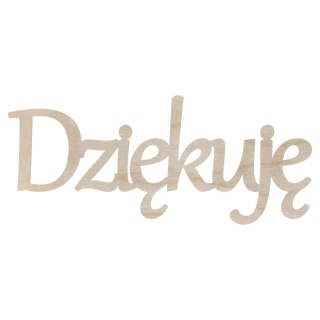 Dziękuję Napis Drewniany Decoupage Rękodzieło Dekor Eko Polski Producent