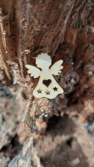 Scrapki Aniołki Aniołek Sklejka Drewniana Naturalna Ekologiczna Dekor 3szt
