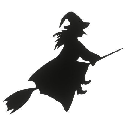 WIEDŹMA HALLOWEEN CZARNA Drewniana Baba Jaga Czarownica Miotła na Miotle