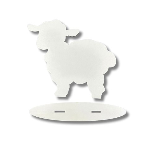 Baranek Wielkanocny Baran Drewniany Biały Owca Stojąca na Podstawce 20 cm Baranek Wielkanocny Baran Drewniany Biały Owca Stojąca na Podstawce 20 cm