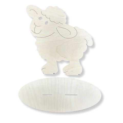 Baranek Wielkanocny Baran Drewniany Owca na Podstawce Dekor Eko DIY 10 cm Baranek Wielkanocny Baran Drewniany Owca na Podstawce Dekor Eko DIY 10 cm
