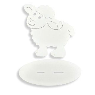 Baranek Wielkanocny Baran Drewniany Owca na Podstawce Rękodzieło DIY 20 cm