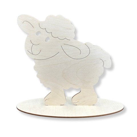 Baranek Wielkanocny Baran Drewniany Owca na Podstawce Stojąca Dekor 20 cm Baranek Wielkanocny Baran Drewniany Owca na Podstawce Stojąca Dekor 20 cm