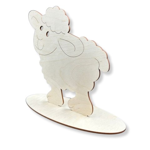 Baranek Wielkanocny Baran Drewniany Owca na Podstawce Stojąca Dekor 20 cm Baranek Wielkanocny Baran Drewniany Owca na Podstawce Stojąca Dekor 20 cm