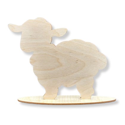 Baranek Wielkanocny Owca Baran Sklejka Drewniana Stojący Eko Decoupage 15cm