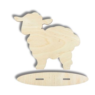 Baranek Wielkanocny Owca Baran Sklejka Drewniana na Podstawce Eko DIY 20 cm
