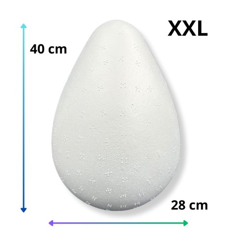 Jajko Styropianowe Jajo Duże XXL 40 cm Prezent na Wielkanoc dla Dzieci Jajko Styropianowe Jajo Duże XXL 40 cm Prezent na Wielkanoc dla Dzieci