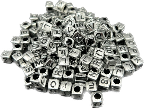 Koraliki Korale Literki Plastikowe Modułowe Kostki Dekoracyjne Ozdobne DIY Koraliki Korale Literki Plastikowe Modułowe Kostki Dekoracyjne Ozdobne DIY