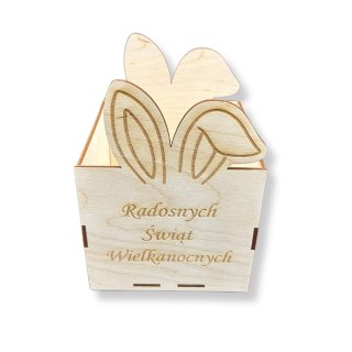 Pudełko z Uszkami Zająca Radosnych Świąt Wielkanocnych Pomysł na Prezent