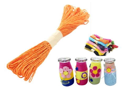 Sznurek Papierowy Kreatywny Dekoracyjny Scrapbooking POMARAŃCZOWY 2 mm 30 m