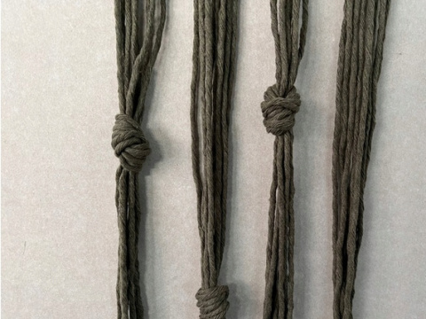 Sznurek do Makramy Bawełniany Skręcany Ekologiczny Khaki 10m 5mm Sznurek do Makramy Bawełniany Skręcany Ekologiczny Khaki 10m 5mm