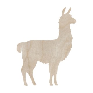 Alpaka Zwierzę Zwierz Lama Dekor Sklejka Drewniana Naturalna Eko 15 cm