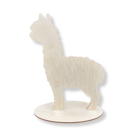 Alpaka na Podstawce Figurka Drewniana Dekoracja Stojąca Zwierzę Dekor 15 cm Alpaka na Podstawce Figurka Drewniana Dekoracja Stojąca Zwierzę Dekor 15 cm