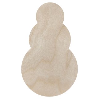 Bałwan Bałwanek Figurka Postać do Ozdabiania Białą Watą Sklejka Dekor 12 cm