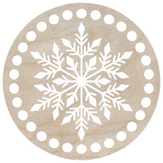 Baza Dno Koszyka Koszyczka Sklejka Drewniana Ekologiczna Śnieżynka 15cm