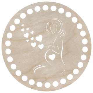 Baza Dno Koszyka Spód Koszyczka Drewniana Mama Ciąża Narodziny Baby Shower