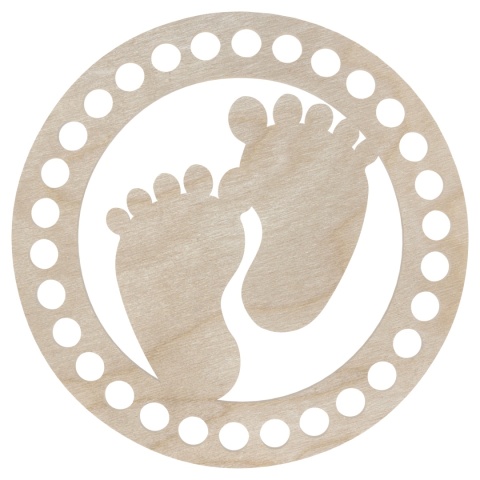 Baza Dno Koszyka Spód Koszyczka Stópki Narodziny Dziecka Baby Shower 15cm