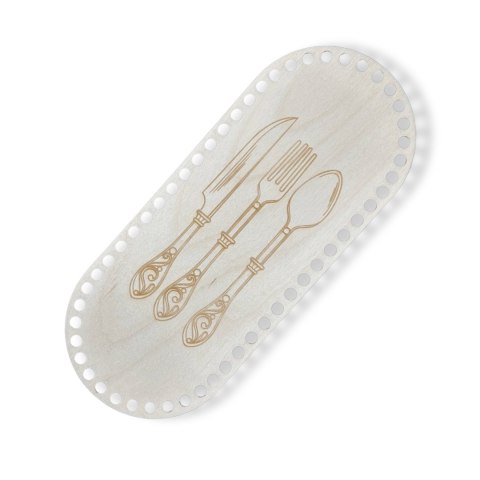 Baza do Koszyka na Sztućce Grawer Widelec Łyżka Nóż Sklejka 12 X 29 cm