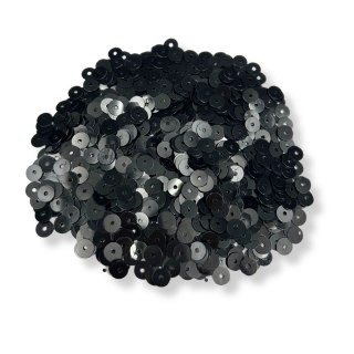 Cekiny Płaskie Czarne Idealne do Ozdób ze Styropianu Kreatywne 6mm 14g