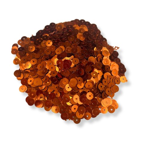 Cekiny Płaskie Kolor Pomarańczowy Miedziany Kreatywne Dekoracyjne 6mm 14g Cekiny Płaskie Kolor Pomarańczowy Miedziany Kreatywne Dekoracyjne 6mm 14g
