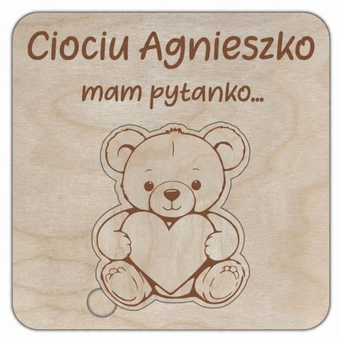 Ciociu czy zostaniesz moją Matką Chrzestną? - zaproszenie chrzciny pamiątka miś Ciociu czy zostaniesz moją Matką Chrzestną? - zaproszenie chrzciny pamiątka miś