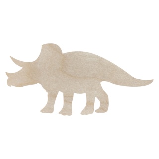 DINOZAUR TRICERATOPS Drewniany Dekor Zwierz Zwierzę Zwierzątko Eko 1 sztuka