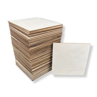 Drewniane Kwadraty 12 X 12 cm 50 szt. Kwadrat Sklejka Drewniana Baza Dekor