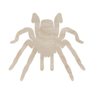 Drewniany Pająk PTASZNIK TARANTULA 14 cm Kształtka Owady Pajęczaki Dekor