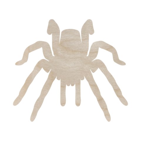 Drewniany Pająk PTASZNIK TARANTULA 14 cm Kształtka Owady Pajęczaki Dekor