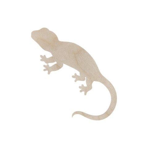 GEKON Jaszczurka 15 cm Kształtka Drewniana Zwierzęta Gady Sklejka Dodatek