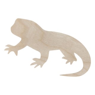 GEKON Jaszczurka 15 cm Kształtka Drewniana Zwierzęta Gady Sklejka Dodatek