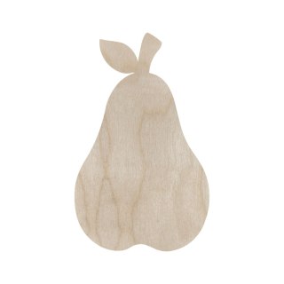 Gruszka Owoc Dekor Kształtka Wzór Sklejka Drewniana Naturalna Eko 15 cm