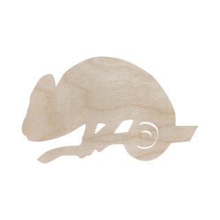 Kameleon 15 cm Kształtka Zwierzęta Gady Sklejka Drewniana Dekor Eko Dodatek