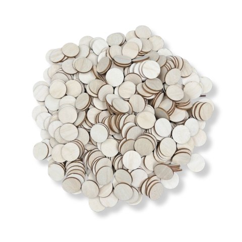 Kółka Koła Drewniane 3 cm 400 szt. do Ozdabiania Koło Kółko Dekor Eko