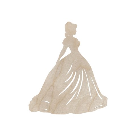 Księżniczka w SUKNI BALOWEJ 10 cm Kształtka do Malowania Kolorowania Dekor