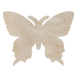 Motyl Motylek Płaski Drewniany Naturalny Rękodzieło Dodatek Dekor Ozdoba