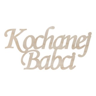 Napis Drewniany Kochanej Babci Dzień Babci Sklejka Drewniana Dekor 10 cm