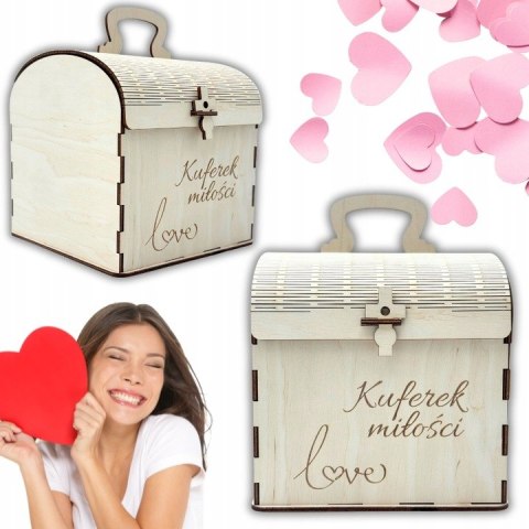 PUDEŁKO SKRZYNKA KUFER KUFEREK NA SKARBY PREZENT Z GRAWEREM MIŁOŚĆ PUDEŁKO SKRZYNKA KUFER KUFEREK NA SKARBY PREZENT Z GRAWEREM MIŁOŚĆ