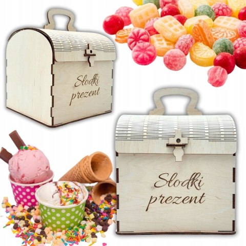PUDEŁKO SKRZYNKA KUFER KUFEREK NA SKARBY SŁODKI PREZENT Z GRAWEREM PUDEŁKO SKRZYNKA KUFER KUFEREK NA SKARBY SŁODKI PREZENT Z GRAWEREM